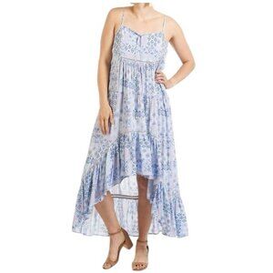 Coco + Carmen Tawny Spaghetti Stripe Dress Medium Beachy Coastal Fairyco…